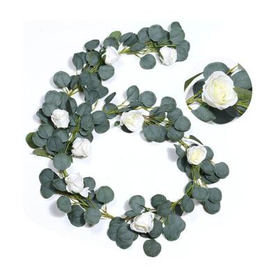 China OEM Various Styles Various Styles Artificial Green Flower Wreath With White Rose Flower for sale