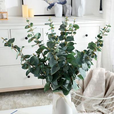 China Popular Wholesale Real Touch Artificial Eucalyptus Leave For Wall Decoration for sale