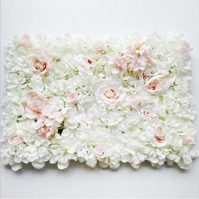 China Wedding Wedding Multi Decoration Flower Wall Backdrop White Flower Silk Wall for sale