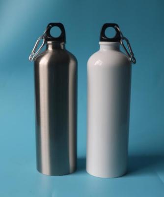 China 750ml Sublimation Aluminum Water Bottler Viable, Silver And White Aluminum Bottles, Aluminum Door Sport Water Bottle for sale