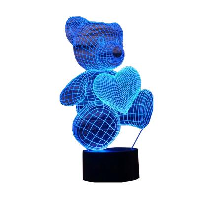 China Modern Creative Acrylic LED Baby Night Viewing 3D Decorative Light for sale