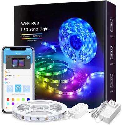 China 5050 3528 12V 24V IR/bt WIFI Residential Music Sensing RGB Smart Remote Flexible Waterproof Landing LED Strip Lights for sale