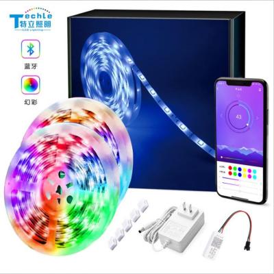 China Indoor Atmosphere Lighting LED Strip 16.4ft Smart Wireless Light Phone WIFI Controller Strip Light Kit for sale