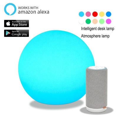 China Modern Trackball Lamp Voice Amazon Alexa Mobile WiFi App Controlled Smart Desk Lamp Night Light For Kids Home for sale