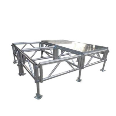 China Portable / No Rust Aluminum Assemble Folding Acrylic Stage With Acrylic Stage Board for sale