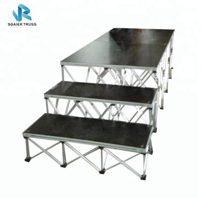 China Portable/No Rust Factory Customized Folding Portable Aluminum Choir Step Stairs 3 Steps for sale