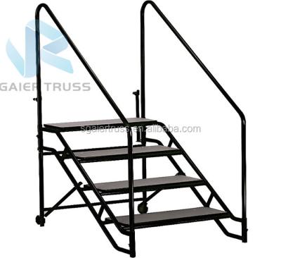 China Portable/no rust industrial portable steel platform iron folding stage with stairs for sale