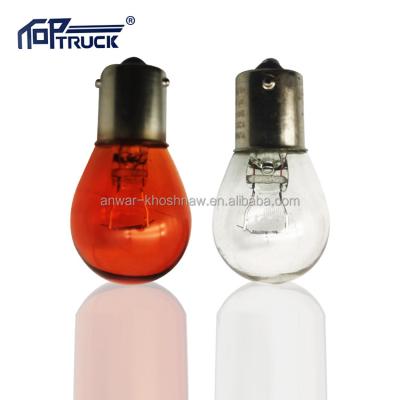 China top truck Factory P21W S25 1141 1156 auto bulb turn light Bulb 24v 21w BA15S brake light bulb 24v 21w  2510 for sale