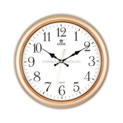 China Europe power plastic wall clock, luminous plastic wall clock PW8250 for sale