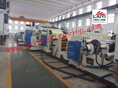 China Máquina plástica de la laminación del derretimiento caliente automático con el sistema de enfriamiento rápido en blanco y azul en venta