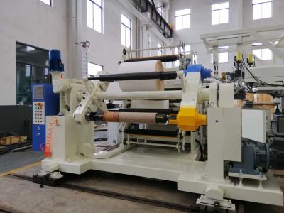 China Automatische Plastic de Lamineringsmachine van het Filmbroodje met Dubbele Postontroller en Rewinder in blauw en wit Te koop