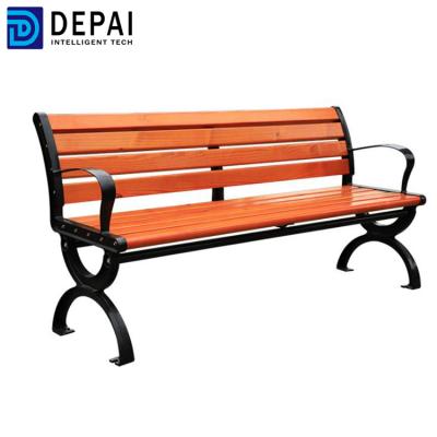 China Modern Wholesale Outdoor Wooden Outdoor Benches Solid Wood Seating WPC Benches for sale