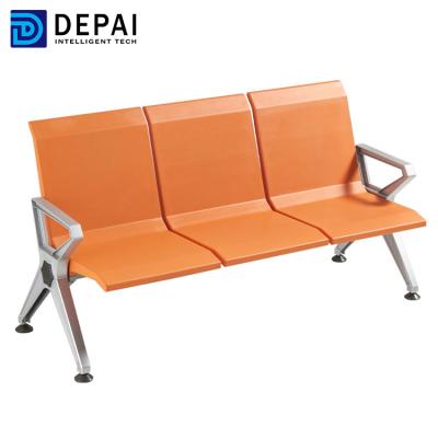 China Modern Stylish Design Easy Install Waiting Chairs Orange Cushion Lounge Waiting Chairs for sale