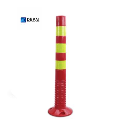 China Wholesale 75CM Pavement Safety Warning Drafting Cones Post Flexible Road Safety Warning Post With Base for sale