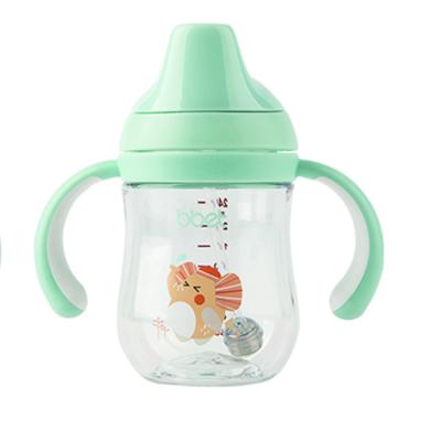 China BPA Free 260ml PP Water Drinking Bottle With Color Sippy Custom Baby Drinking Bottles for sale