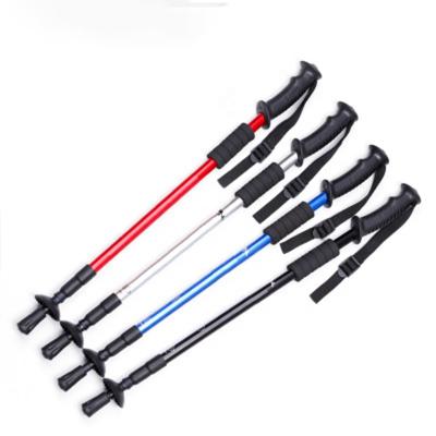 China Outdoor Activity/Camping Hiking Pole Retractable Aluminum Telescopic Folding Trekking Pole Walking Stick Trekking Pole for sale