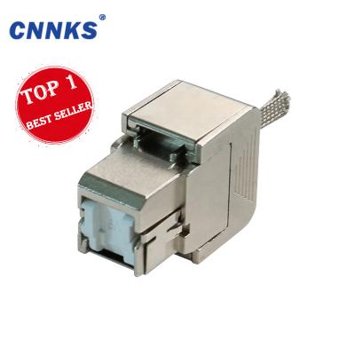 China Main Body: 3M Zinc Alloy Cat 5e CAT6 CAT6A RJ45 Toolless Shielded STP Zinc Alloy Keystone Jack for sale