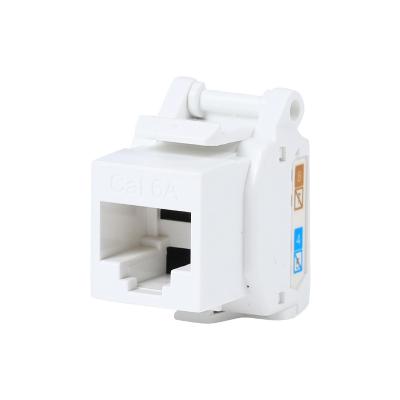 China Network Cabling System Cat6a RJ45 Trapezoidal Modular Jack Cat6a UTP Keystone Jack for sale