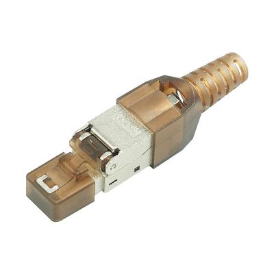 China T568A/T568B Cat6A Plug 8p 8c RJ45 Modular Connector Toolless FTP Socket for sale