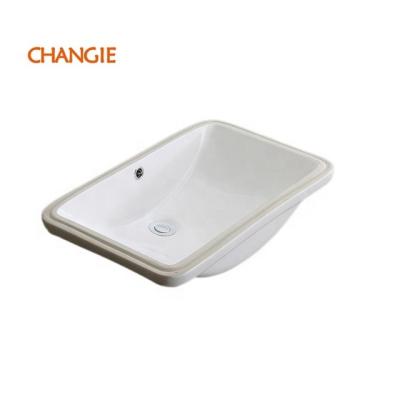 China CUPC 1610 Wash Basin Chaozhou Changie Luxury Ceramic Sanitary Ware Easy Clean Under Counter Basin Rectangle Under Mounted Bathroom Sink Wash Basin for sale