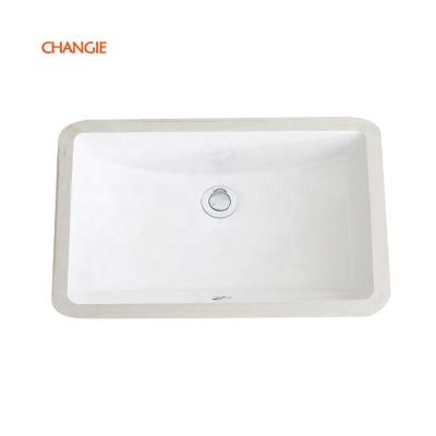 China Chaoan Changie Modern Bathroom Sink Rectangle Undermount 1620 Step Down For Hotel Home for sale