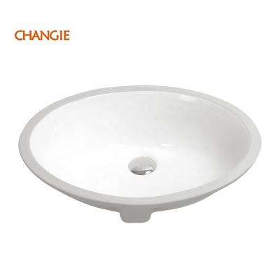 China Hot sale easy clean ceramic changie undermount rectangular bathroom cabinet sink under counter basin with CUPC certificate for sale