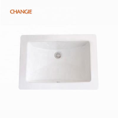 China Wholesale Modern Bath Top-Sinks Porcelain Rectangle Drop In Bathroom Cabinet Basin Home Hotel Project Use cUPC for sale