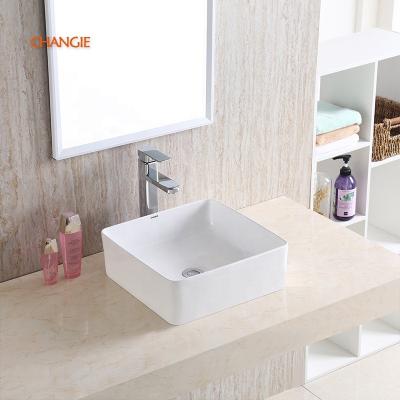 China Modern copper sink above technical counter and recess for washroom use for sale