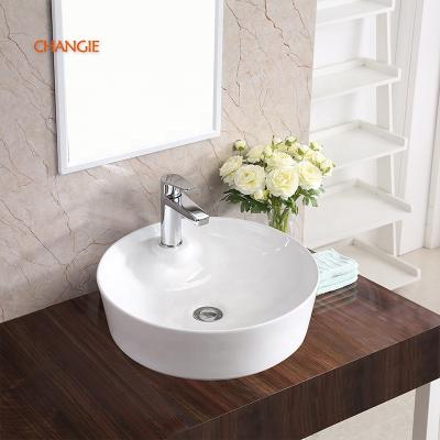 China Art Basin Beige Gold Black Round 69202 Round Top Mount Bathroom Sink Counter Top Modern Luxury Vessel Sink for sale