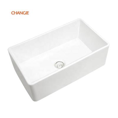 China Modern Luxury 1901 Factory Direct Large Size Kitchen Sink Kitchen Sink Single Bowl Farmhouse Ceramic for sale