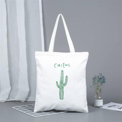 China Recyclable Custom Design Reusable Canvas Tote Shopping Bag For Women Canvas Tote Cloth Handle Dust Cotton Bags for sale