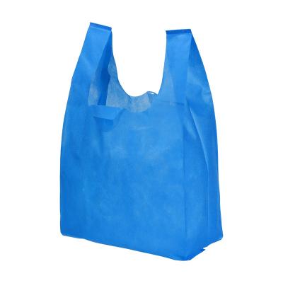 China 100% Eco-Friendly Non-Woven Wholesale Supermarket Shopping Bag Reusable T-shirt Portable Tote Bag Eco-Friendly Non-woven Bags for sale