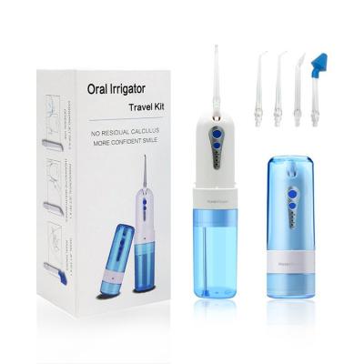 China Blue 4 Surface Functions Rechargeable Cordless Oral Irrigator 150ml With Powerful Spray for sale