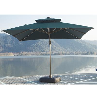 Κίνα 360 Degree Cast Steel Umbrella Base Artiz Fashion Custom Shade Rotating Outdoor Umbrella Square Led Outdoor Umbrella προς πώληση