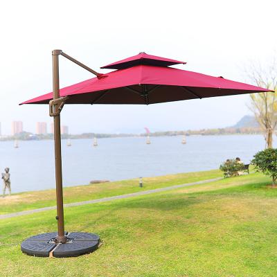 중국 360 Rotating Hanging Outdoor Patio Garden Umbrella Outdoor Cantilever Artiz Umbrella Manufacturers Degree Cast Steel Umbrella Base 판매용