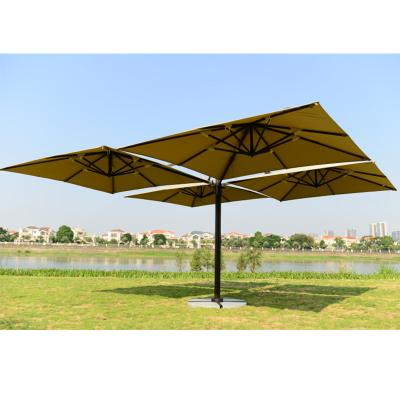 중국 360 Degree Cast Steel Umbrella Artiz 4 Base Large Height Rotating Garden Combination Umbrellas Outdoor Offset Outdoor Umbrellas 판매용