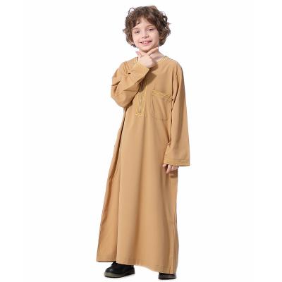 China Solid Color Islam Saudi Arabia Galabia Kaftan Abaya Kaftan Kids Abaya Long Abaya Boy Teenagers Muslim Long Dress Muslim Dress Long for sale