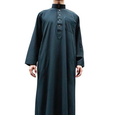 China Muslim Clothing Abaya Hui Long Robe Solid Color Islamic Clothing Men's Robe Abaya Islamic Long Robe for sale