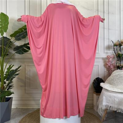 China Pure color muslim satin muslim long sleeve robe abaya muslim dresses muslim dresses wholesale middle east long robe muslim for sale