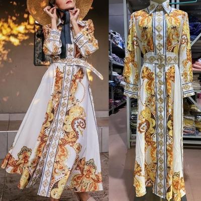 China Saudi Arabia Muslim Women's Long Sleeve Long Dress Vintage Dress Holidays Dress Muslim Girls' Abaya for sale