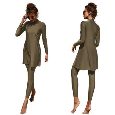 China Women Two Piece Long Sleeve Swimwear Summer Muslim Burkini Swimwear Plus Size Long Sleeve Swimwear Surfing Swimming Suit Quick Dry Conservative Swimsuit Beach for sale