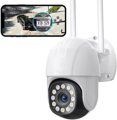 China Human Motion Tracking 4X Zoom IP65 Waterproof Full hd 1080p PTZ color perception wifi security two way audio outdoor IP Camera for sale