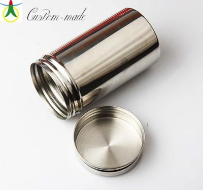 China Stainless steel No.H11801 - stainless steel pot with screw cap diameter 7cm for sale