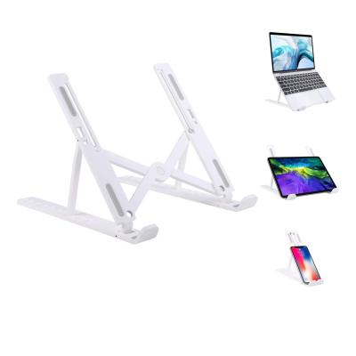 China Portable Foldable Adjustable Stand Folding ABS Notebook Computer Laptop Stand Dual Stand Computadora Portatil Soporte Para Foldable Notebook Travel for sale