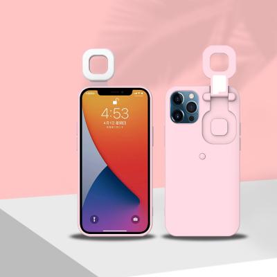 China Shockproof For Iphone 11 12 13 Fill Light Cover Phone Photo Led Cell Phone Case With Selfie Light For Apple Phone for sale