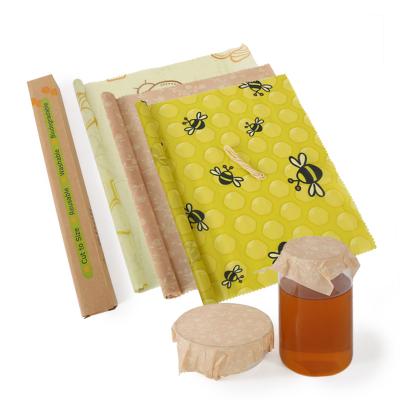 China Preservation Food Fruit Factory Direct Customizable Eco-Friendly Reusable Organic Cotton Beeswax Food Wrap Roll for sale