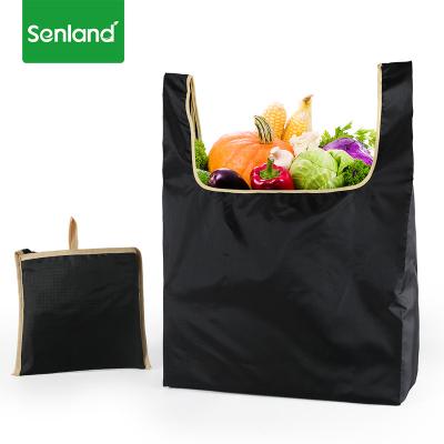 China 100% Eco-Friendly Wholesale Folds Up Promotional Reusable Tote Bag Waterproof Tote Pouch for sale