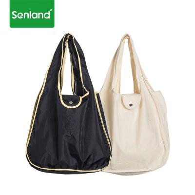 China New Handled Oxford Foldable Portable Large Capacity Bags and Cotton Bags for Supermarket Fruits and Vegetables for sale