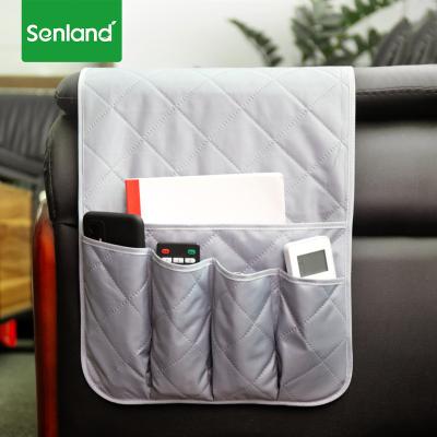 China Wholesale Convenient Waterproof Gray Folding Armrest Sofa Sofa Hanging Organizer Storage Bag For TV Remote Control for sale