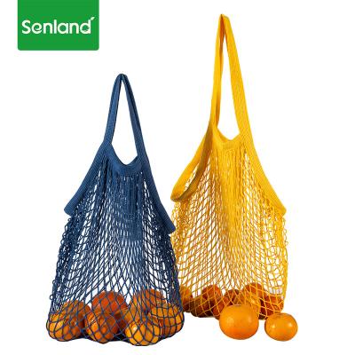 China Customized High Rope Handle Performance To Produce Reusable Grocery Mesh Shopping Bag Set for sale